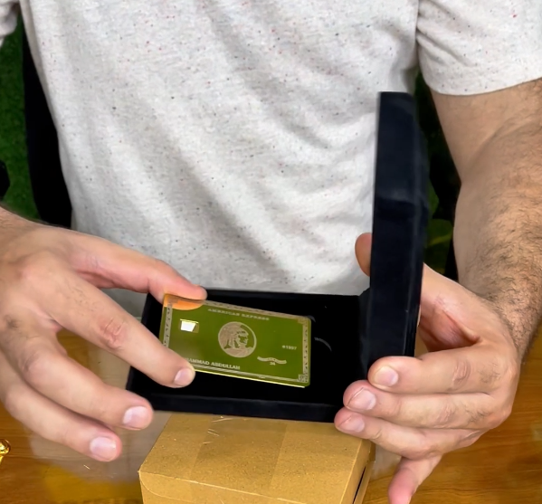 24K GOLD AMEX LASER ENGRAVED (LIFE TIME CARD)