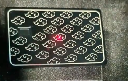 Akatsuki’s Clouds Metal Card – Matt Black Surface with Silver Interior