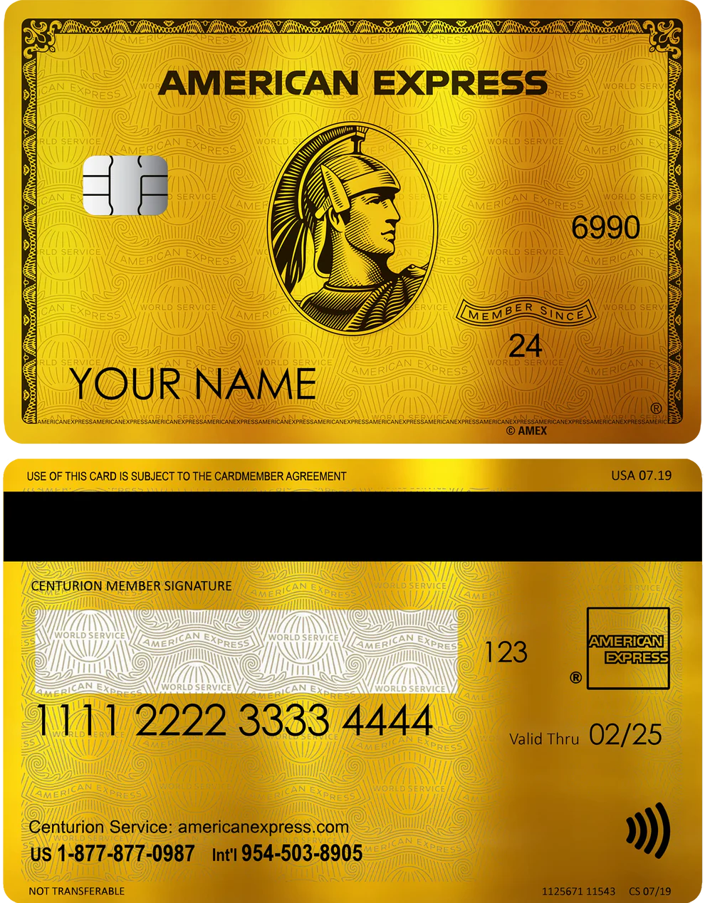24K GOLD AMEX